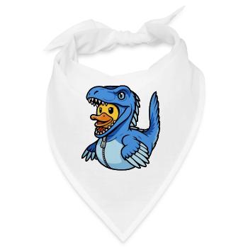 Dschungel-Dinosaurier mit Velociraptor - Bandana - Weiß - Vorne