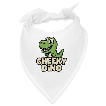 Cheeky Dino frecher grüner Cartoon Dinosaurier - Bandana - Weiß - Vorne