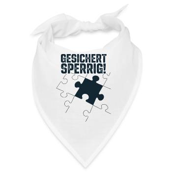Gesichert Sperrig – Urban Puzzle Statement - Bandana - Weiß - Vorne