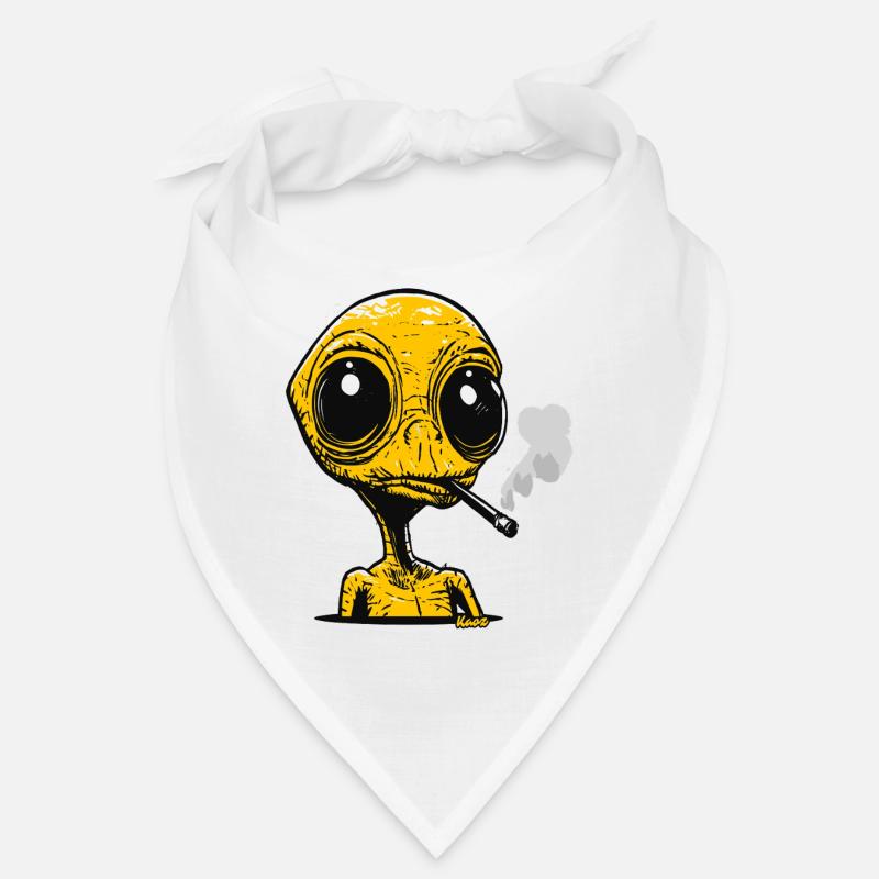 Alien mit Zigarette Vintage Design Bandana