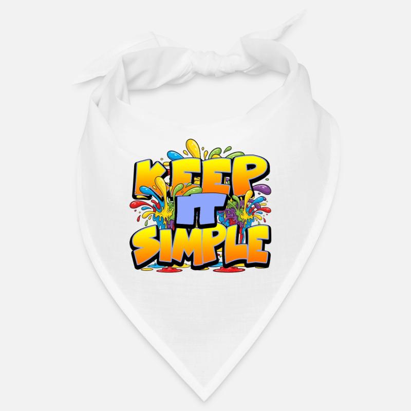 Bunter Slogan Keep it Simple Bandana