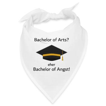 Unispruch "Bachelor of Angst" Student, Studenten - Bandana - Weiß - Vorne