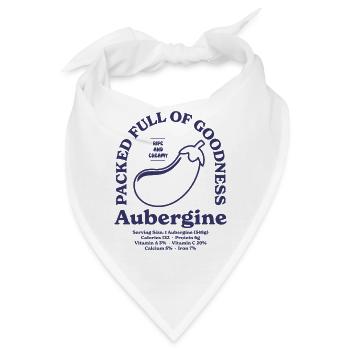 Aubergine - Bandana - Weiß - Vorne