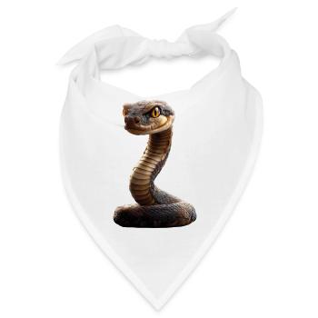 Schlange Python Kobra Klapperschlange Schlangen - Bandana - Weiß - Vorne