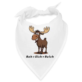 Reh + Elch = Relch - Bandana - Weiß - Vorne