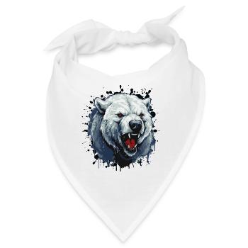 Eisbär Polar Bär - Bandana - Weiß - Vorne
