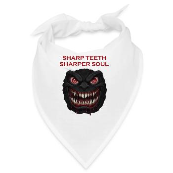 Blutige schwarze Drachenmaske für Halloween - Bandana - Weiß - Vorne