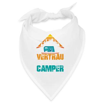 Camper Camping Wohnwagen Spruch - Bandana - Weiß - Vorne