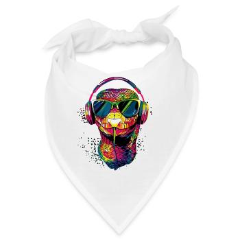 Schlange Python Kobra Klapperschlange Schlangen - Bandana - Weiß - Vorne