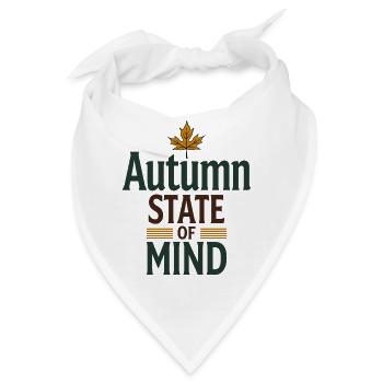 Autumn State of Mind - Herbst Spruch - Bandana - Weiß - Vorne