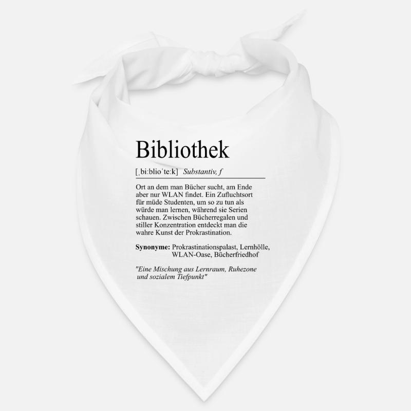 University Saying "Library" Student Gift, Students Bandana