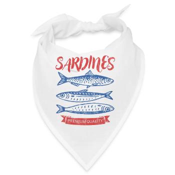 Sardinen - Bandana - Weiß - Vorne