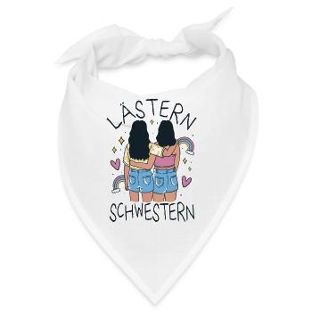 Beste Freundin Geschenk Partnerlook Lästern - Bandana - Weiß - Vorne