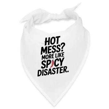 Heißes Chaos? Eher wie Spicy Disaster - Bandana - Weiß - Vorne