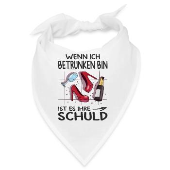 Beste Freundin Geschenk Partnerlook Mädelsabend - Bandana - Weiß - Vorne