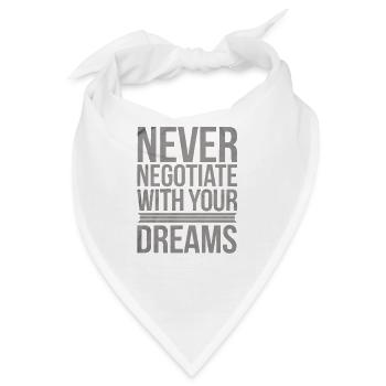 Inspirierendes Traum Verfolgung Zitat Design - Bandana - Weiß - Vorne