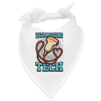 Sonographer Ultrasound Tech Sonography Xray Tech - Bandana - Weiß - Vorne
