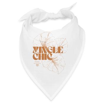 Vintage Monstera Blatt Blumendesign - Bandana - Weiß - Vorne