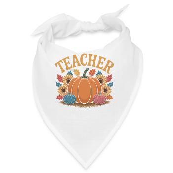 Herbstlich Lehrer - Bandana - Weiß - Vorne