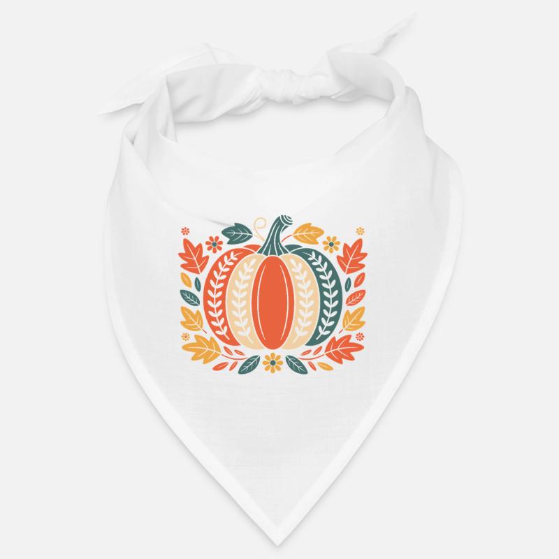 Conception de citrouille automnale pour les enseignants Bandana