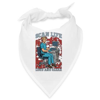 Sonographer Scan Life Loud And Clear Ultrasound - Bandana - Weiß - Vorne