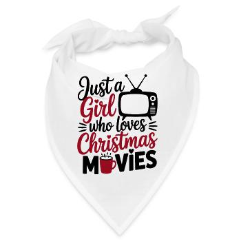 Mädchen Weihnachtsdesign mit Tassenmotiv - Bandana - Weiß - Vorne