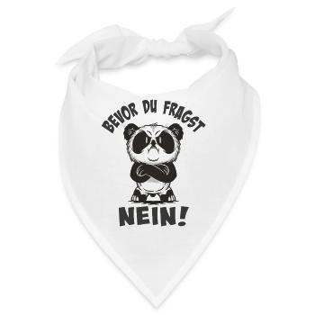 Kuscheliger Panda mit humorvollem Spruch - Bandana - Weiß - Vorne