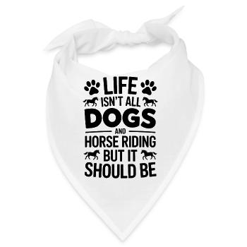 Reiten Spruch Hunde Reiter Pferde Reiten Geschenk - Bandana - Weiß - Vorne
