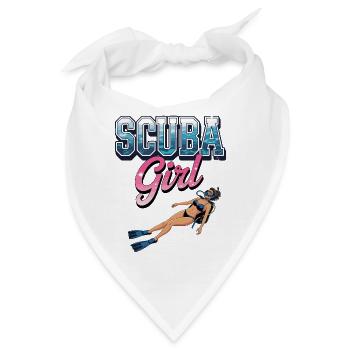 Scuba Girl Tauch-Design - Bandana - Weiß - Vorne