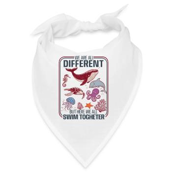 Unterwasser-Diversitäts-Einheitsdesign - Bandana - Weiß - Vorne