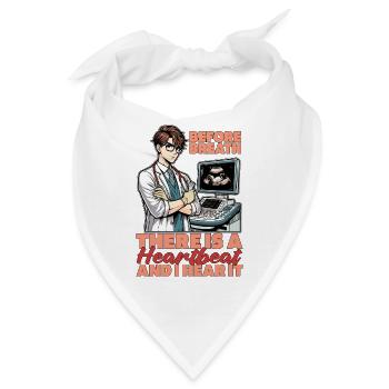 Sonographer Before Breath There Is Ultrasound Tech - Bandana - Weiß - Vorne
