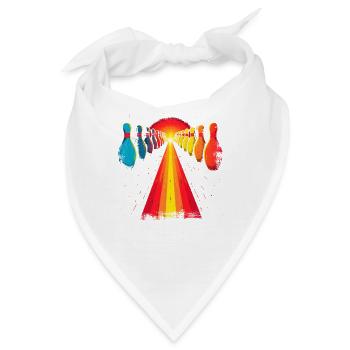 Bowlingbahn Design - Bandana - Weiß - Vorne