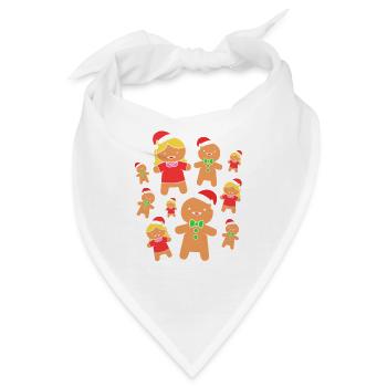 Lebkuchen Weihnachten Lebkuchenmann Gingerbread - Bandana - Weiß - Vorne