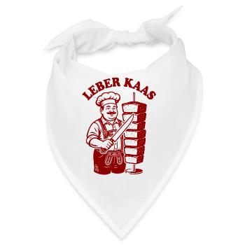 Leberkaas am Spieß oder Döner Kebab - Leberkäse - Bandana - Weiß - Vorne