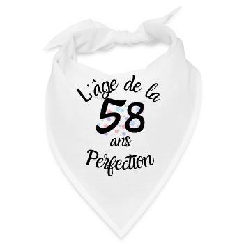 58 Jahre alt, das Zeitalter der Perfektion - Bandana - Weiß - Vorne