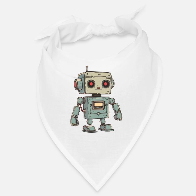 Illustration de robot rétro pour les passionnés de technologie Bandana