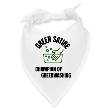 Green Satire - Champion of greenwashing - Bandana - Weiß - Vorne