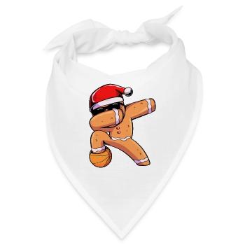 Lebkuchen Weihnachten Lebkuchenmann Gingerbread - Bandana - Weiß - Vorne