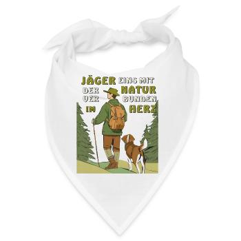 JÄGER NATUR IM HERZ - Bandana - Weiß - Vorne