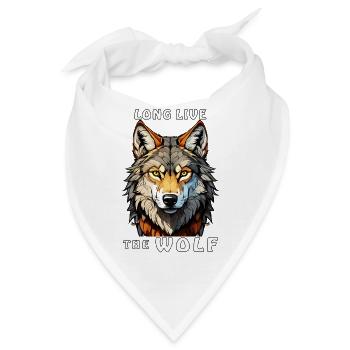 LONG LIVE THE WOLF - Bandana - Weiß - Vorne