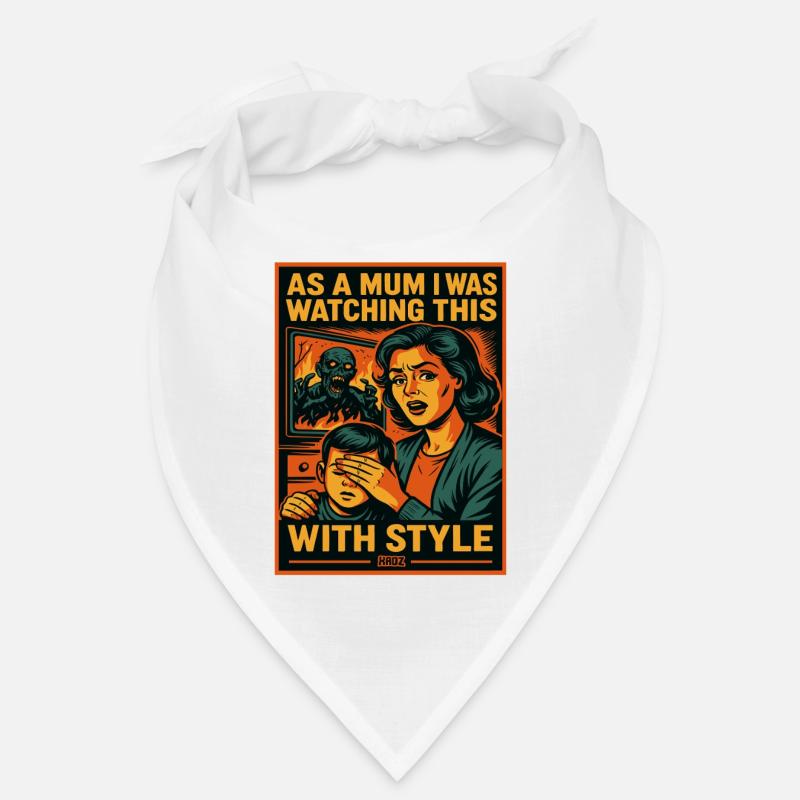 Mère dans le style de bande dessinée rétro d’horreur Bandana
