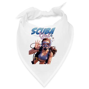 Scuba Girl Taucherin Design - Bandana - Weiß - Vorne