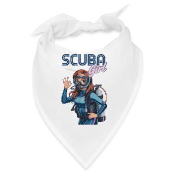 Scuba Girl Taucherin Design - Bandana - Weiß - Vorne