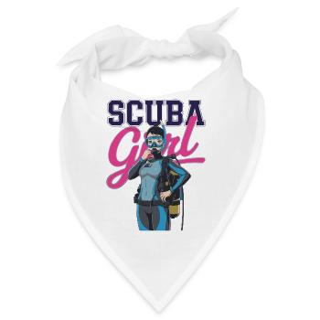 Scuba Girl Taucherin Design - Bandana - Weiß - Vorne
