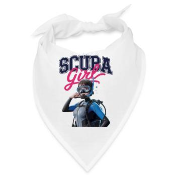 Scuba Girl Taucherin Design - Bandana - Weiß - Vorne