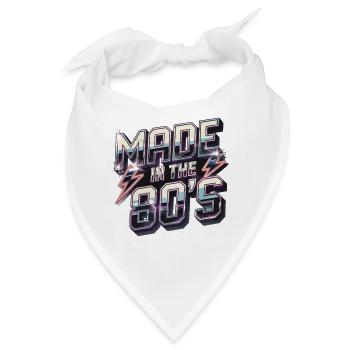 Hergestellt In Den 80er Jahren Retro Blitz - Bandana - Weiß - Vorne