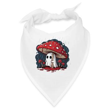Fly Agaric Ghost — Gruseliger Halloween-Pilzgeist - Bandana - Weiß - Vorne