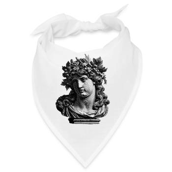 Antike Büste des Bacchus – Klassische Gravur - Bandana - Weiß - Vorne