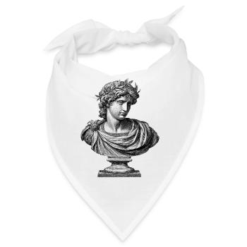 Antike Apollo Büste - Klassische Gravur - Bandana - Weiß - Vorne