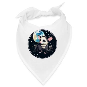 Kosmospossum Mondschein - Bandana - Weiß - Vorne